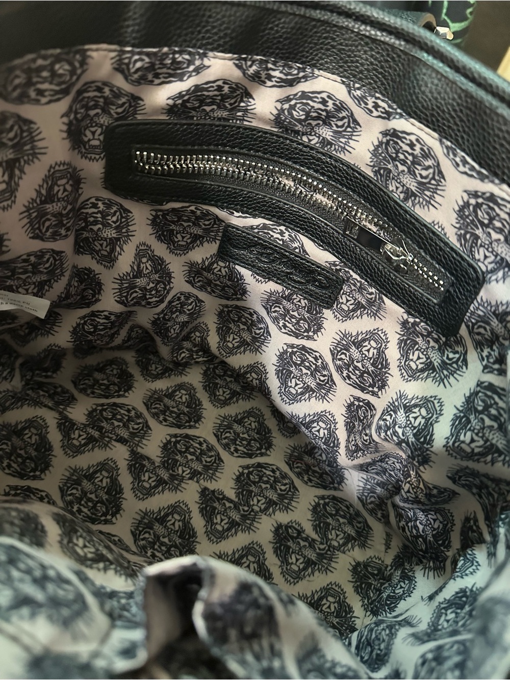 Ed Hardy Pink, Black & White Floral Tattoo Shoulder Bag - Picture 9 of 13